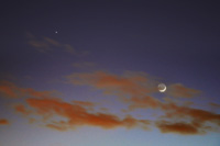 Earthshine reflecting off the Moon