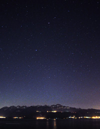 Stars over Geneva lake